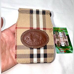 🅱️ Burberry Money clip credit cards holder wallet